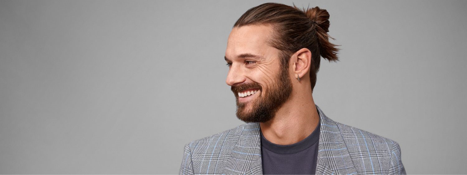 man bun frizura ovális archoz